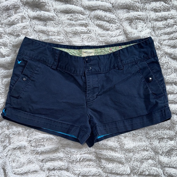 American Eagle Outfitters Pants - 🦅 American Eagle Stretch Size 8 Navy Blue Shorts